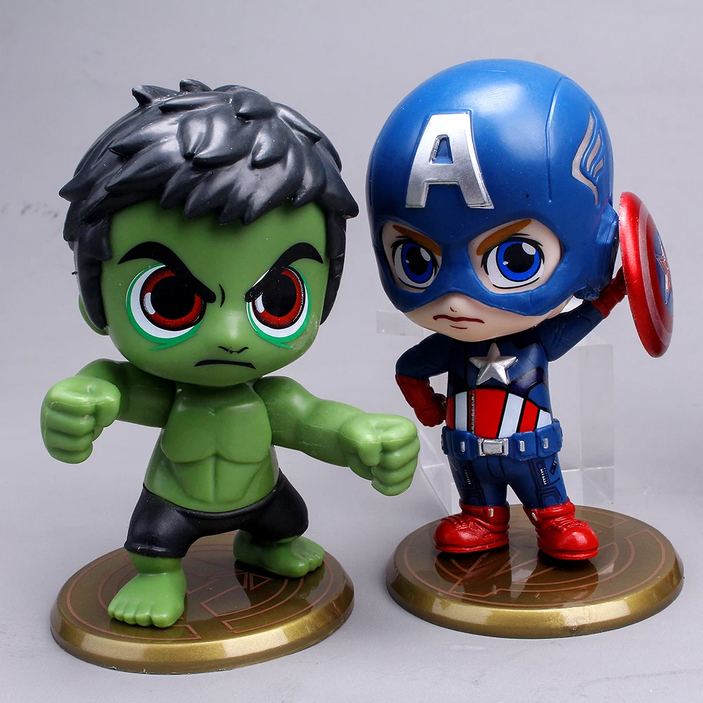 PVC  Big head Q version of the  4-piece hero ornaments Twister blind box baking decoration
