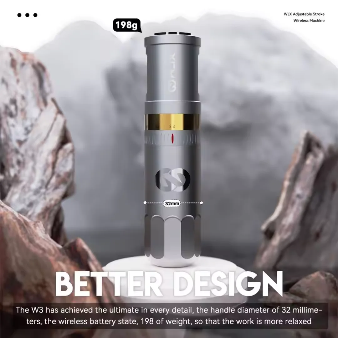 New WJX Rotary Tattoo Pen Machine 2.4-4.2mm Adjustable Stroke Length