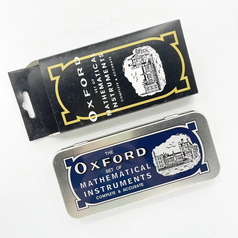 Изготовленный на заказ металлический Оксфордский Компасс, Школьный набор для учеников, набор компасов и транспортиров для детей