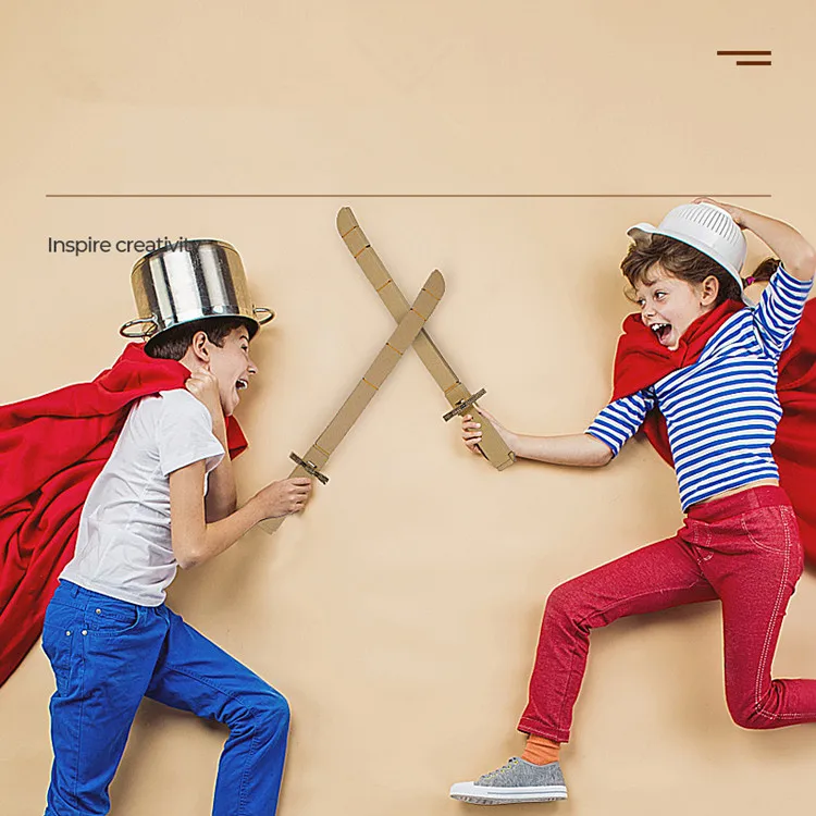 Cosplay Graffiti Cardboard Corrugated Paper creative handmade toy sword Warrior Knife toys for kids