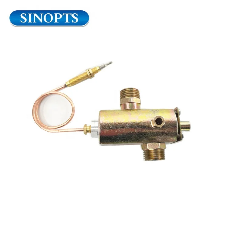 Латунный регулируемый газовый клапан с большим расходом с термопарой