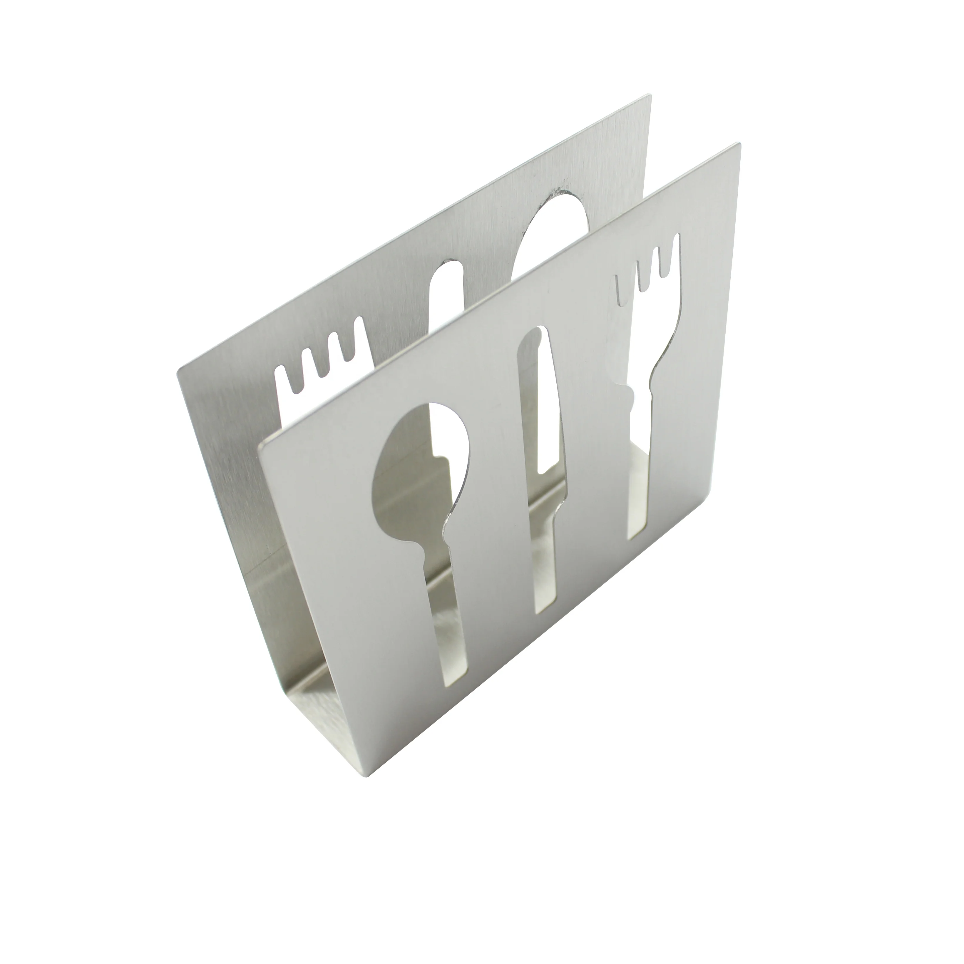 
Stainless Steel Elegant Napkin Holder Upright Paper Napkin Storage Dispenser for Dining Table and Kitchen Countertops 