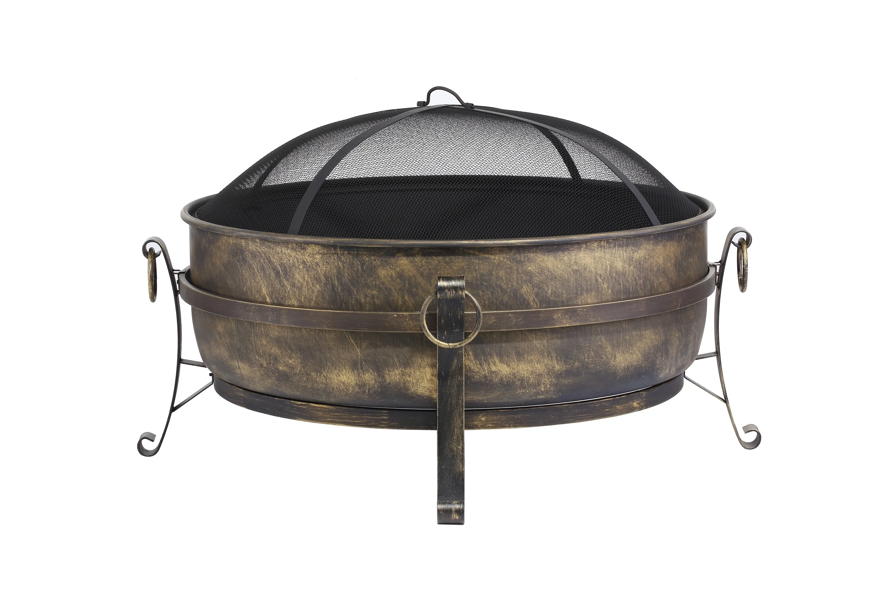 
Round Cauldron Wood Burning Patio backyard creations fire pit 