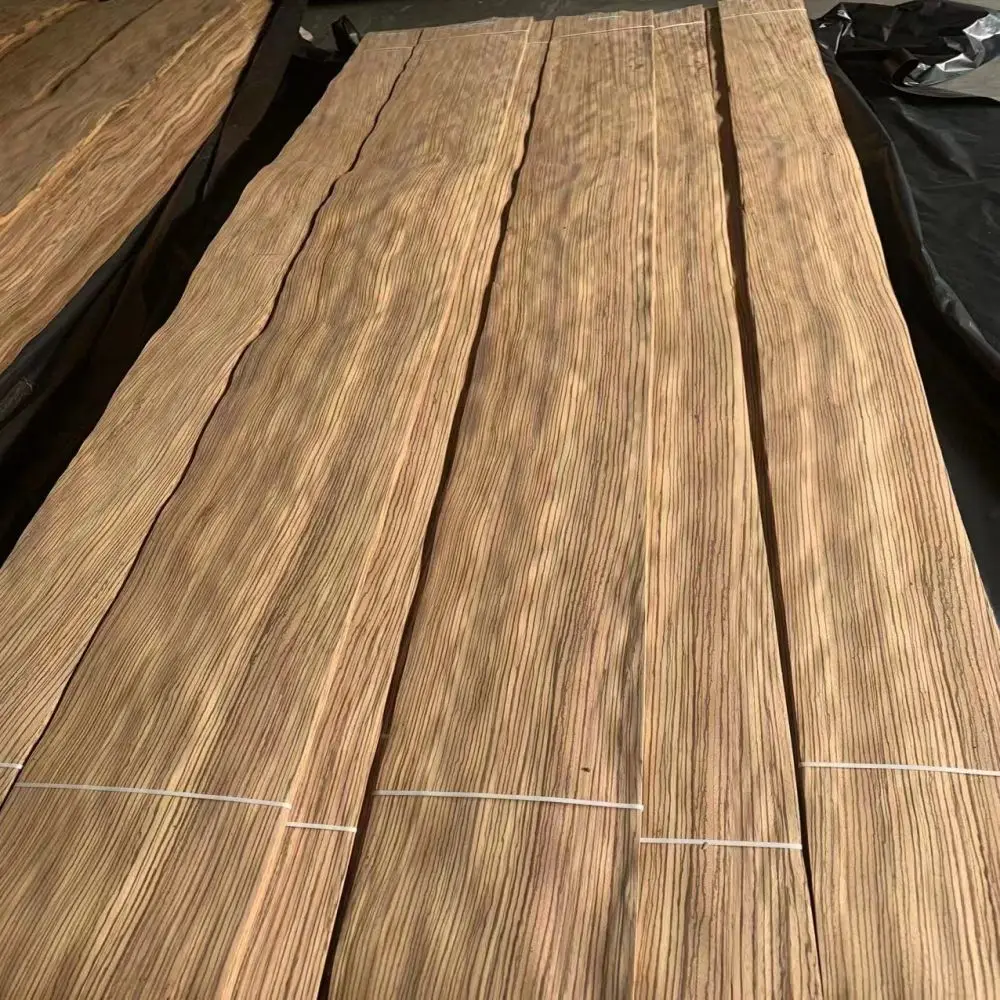 Factory 360-3600MM 0.4 Thickness Natural Africa Zebra Wood Face Veneered Plywood & Other Board For Door & Decoration