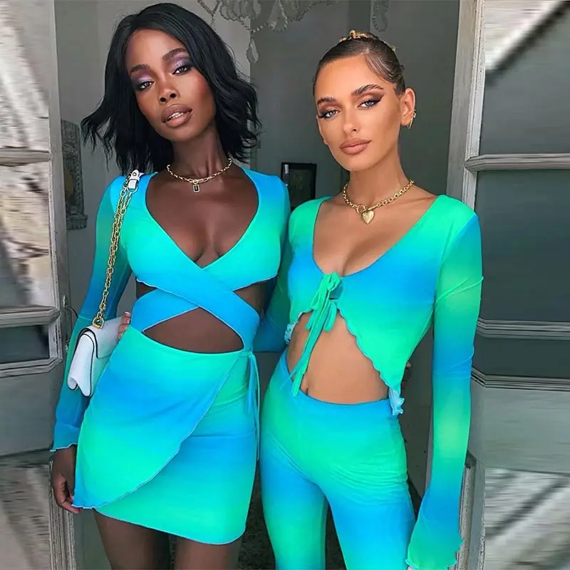 Новый «вареный» платье-рубашка с принтом женское платье с длинным рукавом, сексуальное, сексуальное нижнее белье с глубоким v-образным вырезом, мини-платья просвечивающее бодикон Пляжная мода в уличном стиле для вечеринок