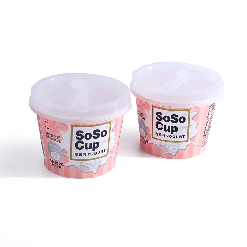 
Frozen Yogurt Cups and Spoons Custom IML PP Plastic 7oz 200ml Single Wall 