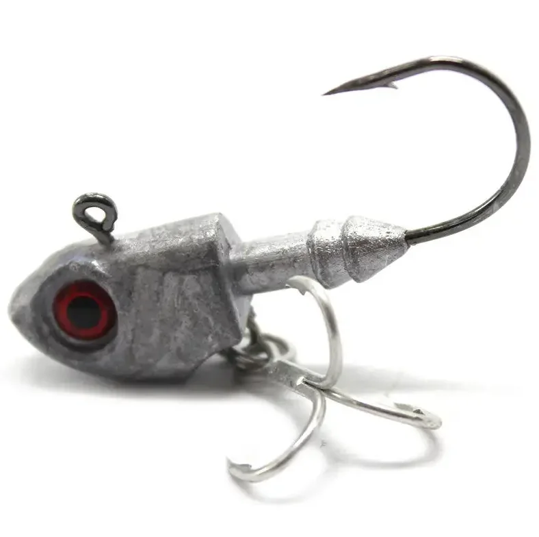 Hot sale fishing hard lures fish shape lead head jig head hook