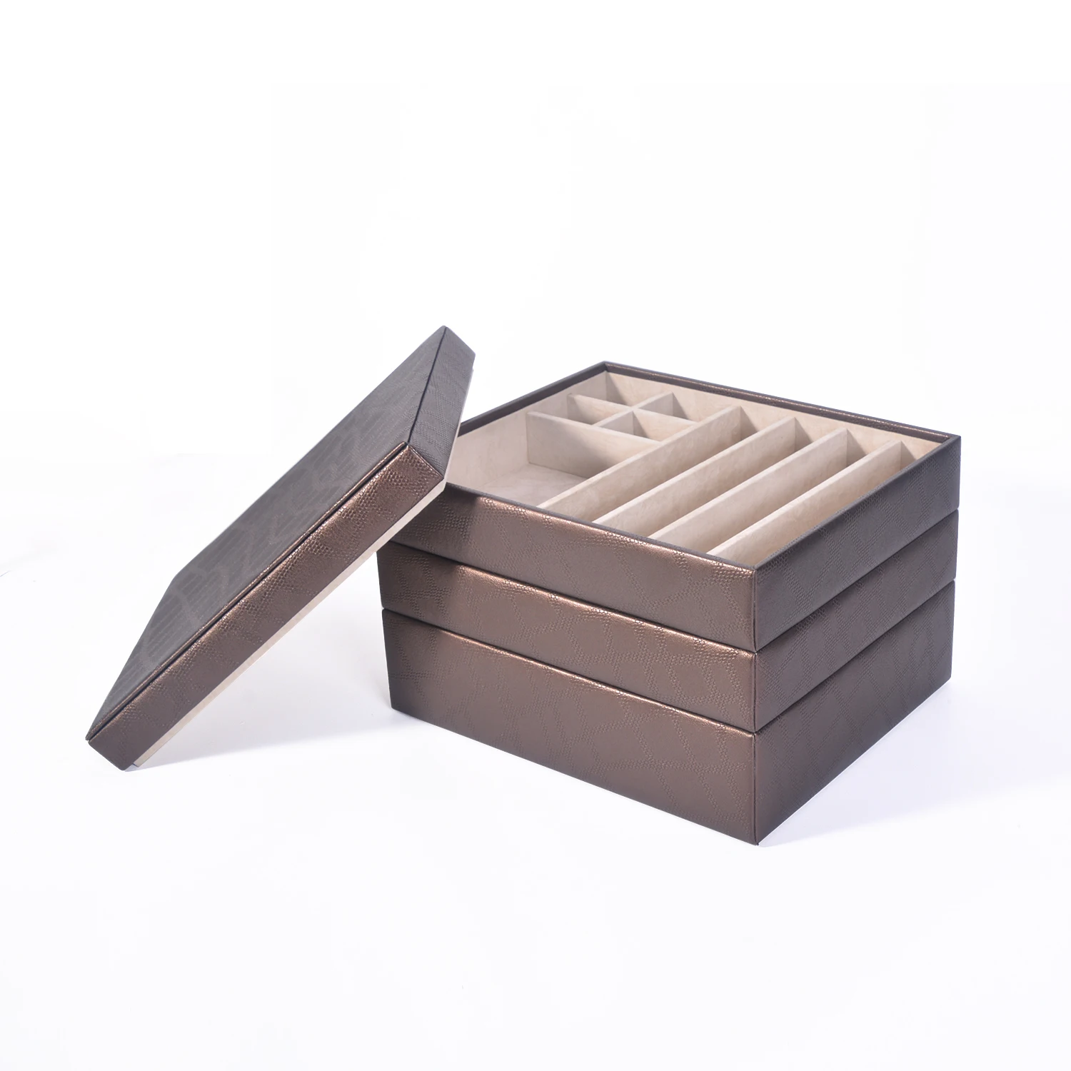 Custom Travel Leather Jewelry Box Organizer PU Storage Case for Rings Earrings Necklaces Women Logo-Elegant Packaging Display