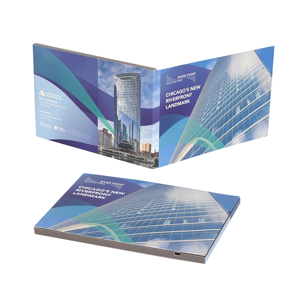 
7 inch A5 gift printing mailer components advertising blank box LCD Chinese homemade video brochure 