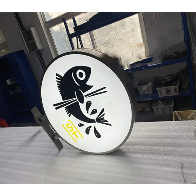 Factory outlet Custom Metal Double Sided Projecting Channel Led Light Box Letters Storefront Signs Blade Sign Outdoor Signage