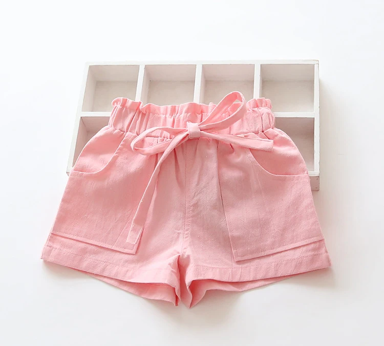 2022 Fashion Candy Color Girls Pants Casual Summer Toddler Girls Shorts High Quality Solid Color Girls Shorts