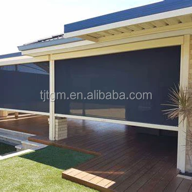 
Factory Wholesale Motorized Roller Blinds Machine motorized windy protect side track zipper fabric roller blinds 