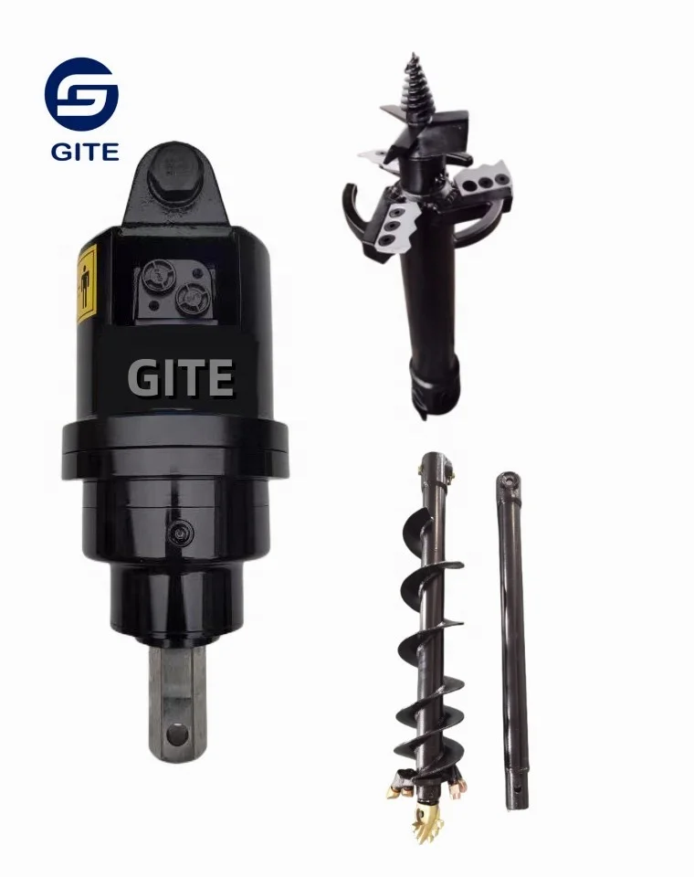 GITE hydraulic earth auger drill for mini excavator