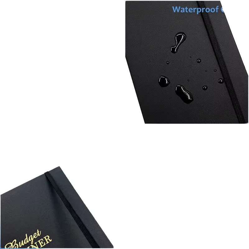 Customizable 88 Sheets Spiral Hard Bound Budget Planner Waterproof Paper Foil Stickers Office School Designer Money Day Gift