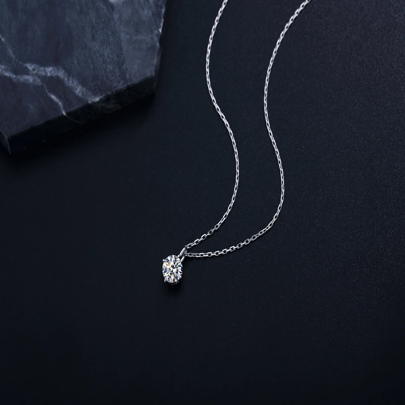 GI certification 18k Birthday Diamond Necklace Women Gift Pendant Birthstone Necklace