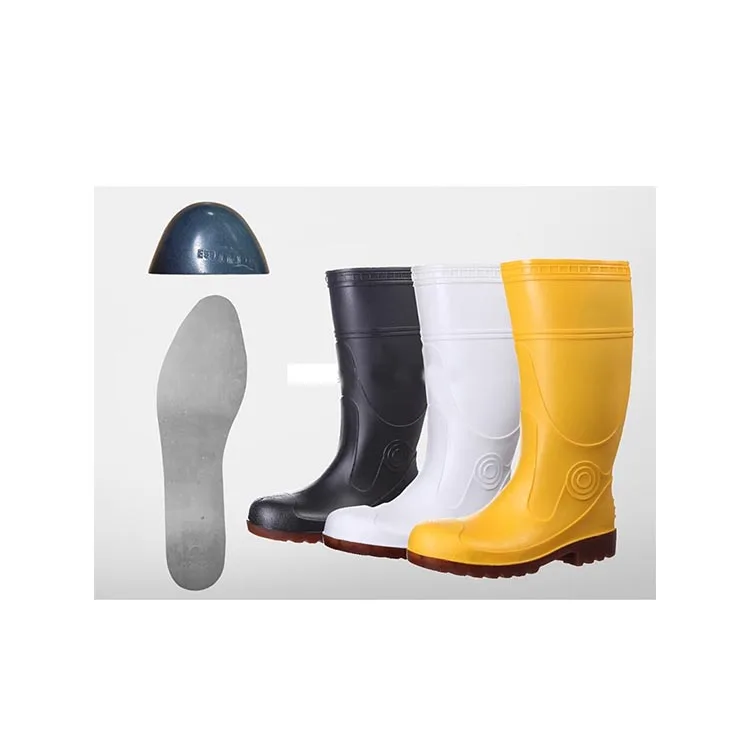 2021 latest new design style hot sale Extra high work pvc rain boots for men