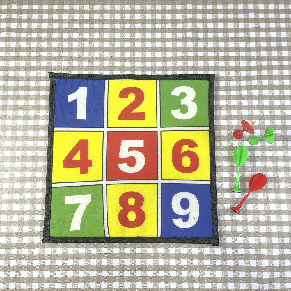Children Indoor Funny Shooting Game Safe Cloth Dartboard Hanging Number Targets Dart Boards