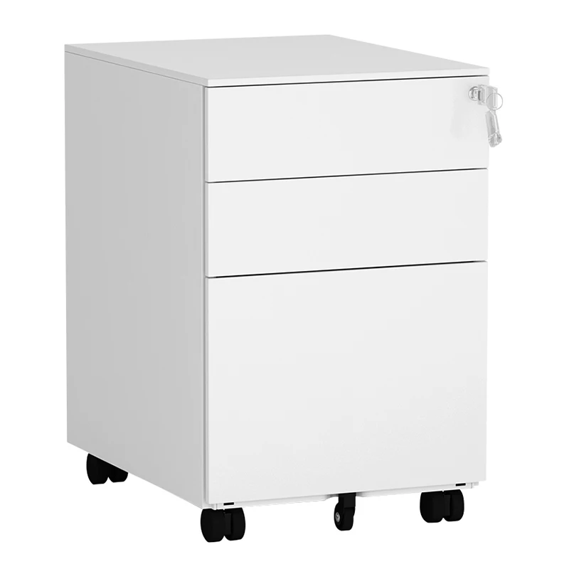 Металлический офисный мобильный маленький стальной шкаф для хранения документов с 3 выдвижными ящиками современный дизайн подставка металлический подвижный файлов
