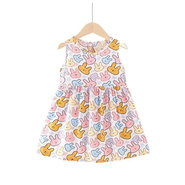 Promotion Price Summer Baby Girl  Floral Dress for Kids Baby Infant Flower Loose Dress Kids Girl Casual Clothes