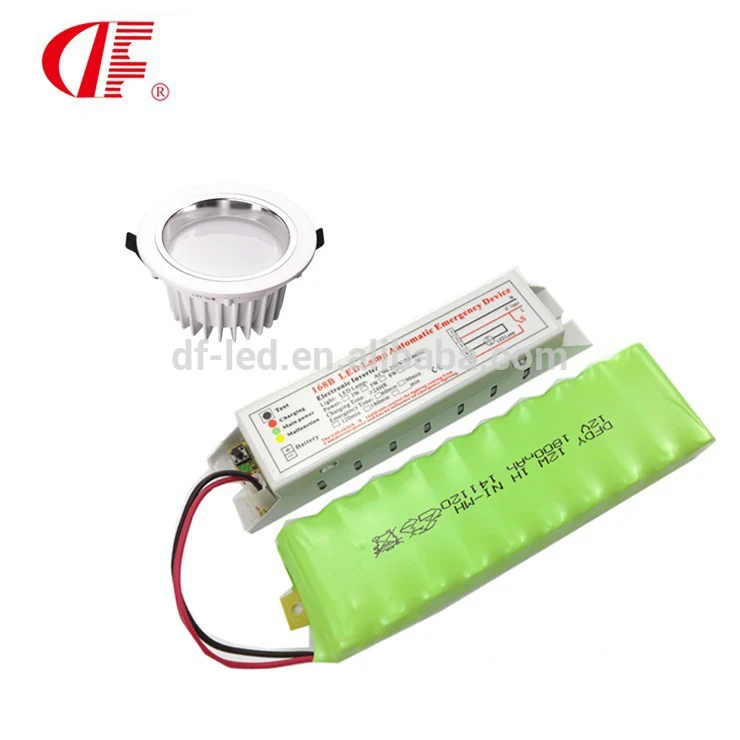 Emergency Power Inverter Kit and Green Batteries for Emergency Lighting 6 Watt LED 1.5 Hours 6V