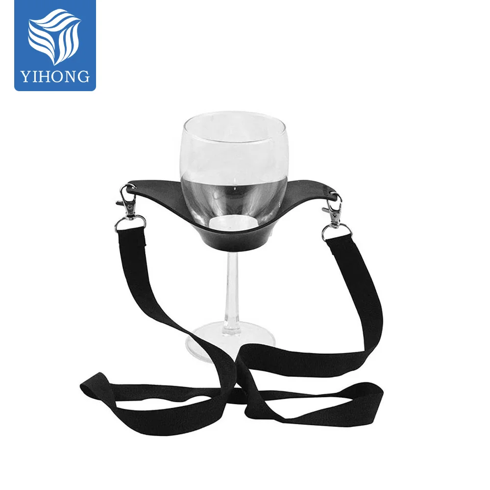 Manufacturer High Quality Personalized Polyester Custom Logo Wine Holder Lanyard Wine Glass Holder Lanyard