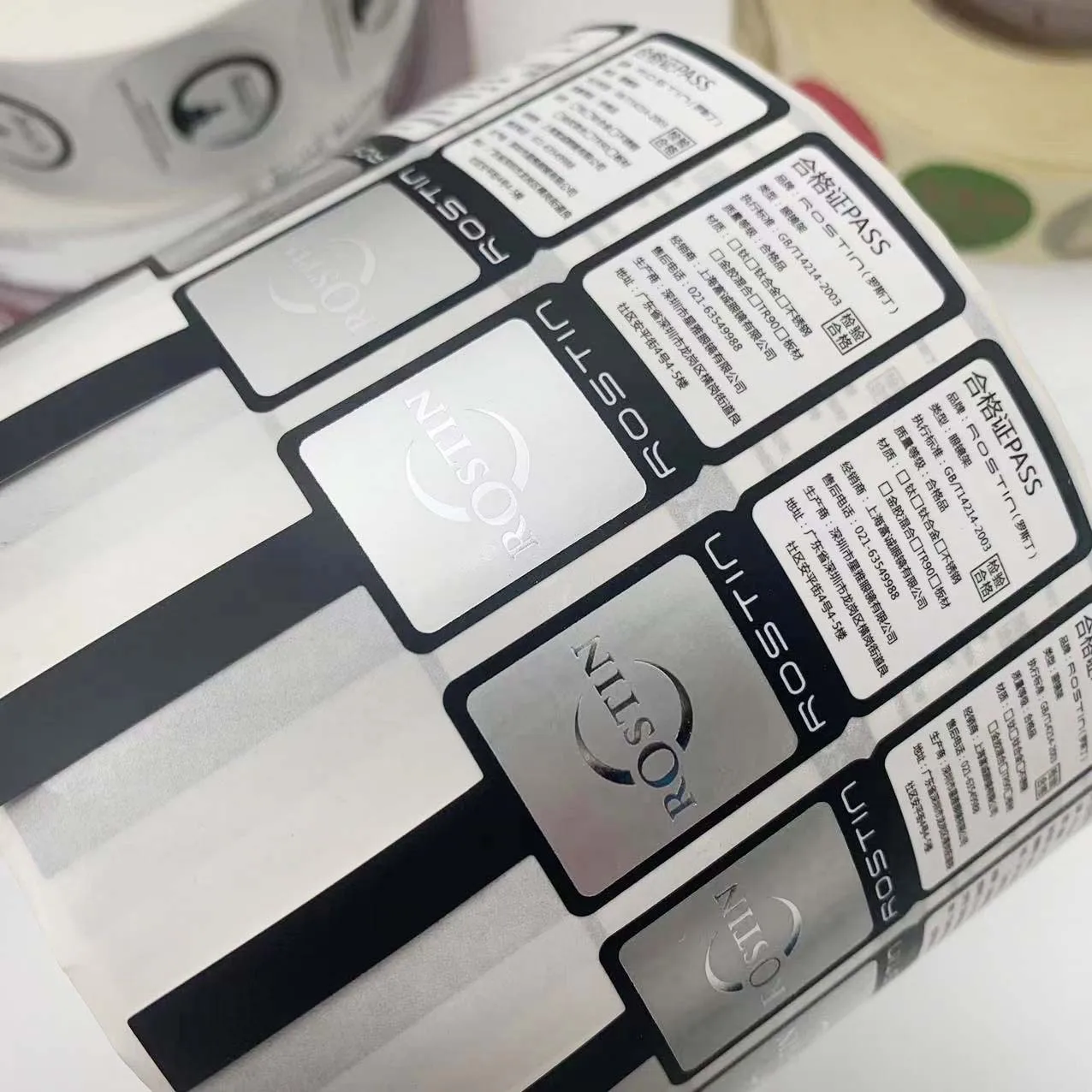 Custom Hologram  Frozen Food Multipurpose Fragile Packaging Labels With Logo on Rolls For Vials Printing