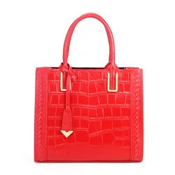 2021 Wholesale Luxury Women Tote Bags Retro Crocodile Genuine Leather Sling Shoulder Cross Body Private Label Ladies Bag
