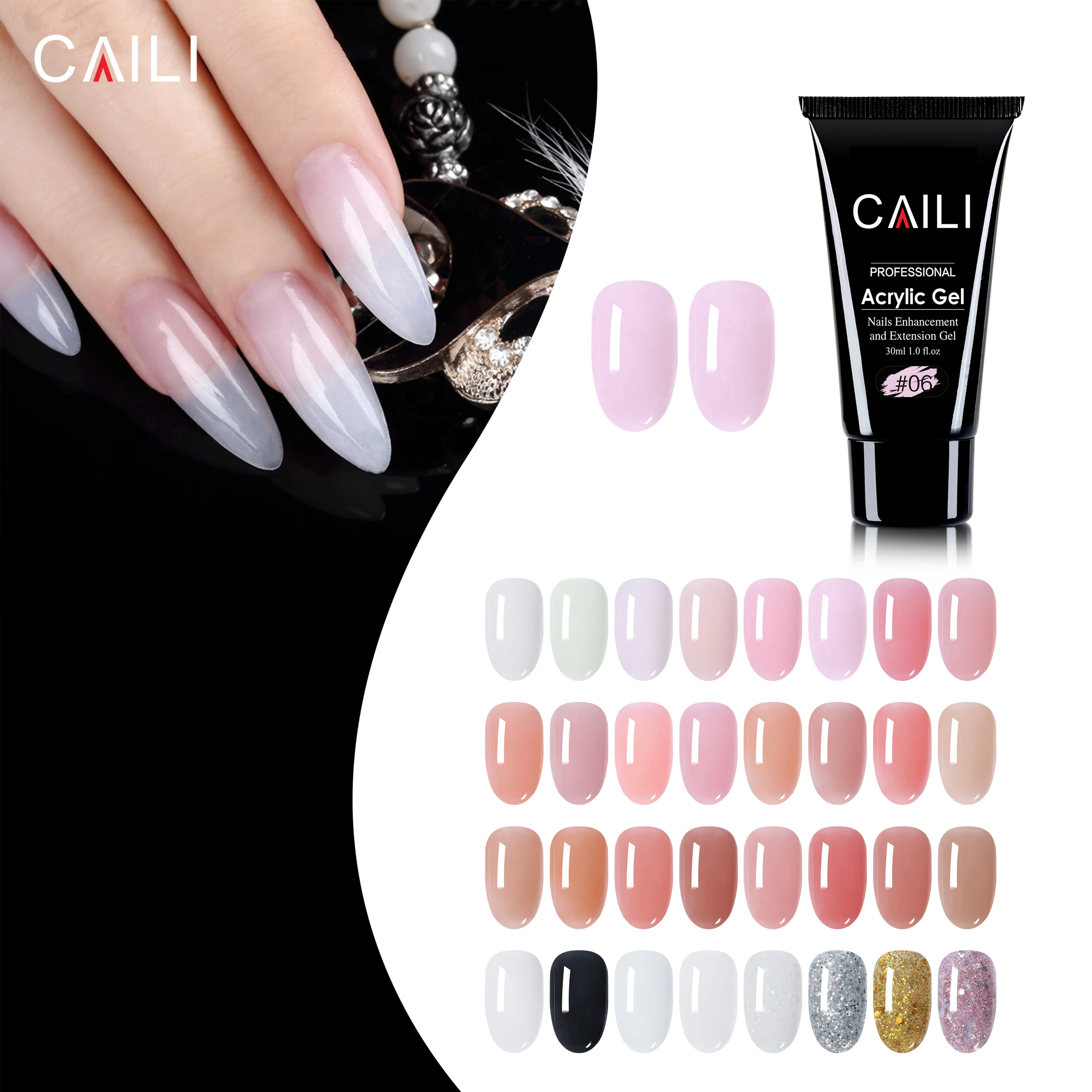 2024 Top Selling 2024 Top Selling Nails Acrylic Tube Gel For Nails Milky 30Ml nail supplies acrylic