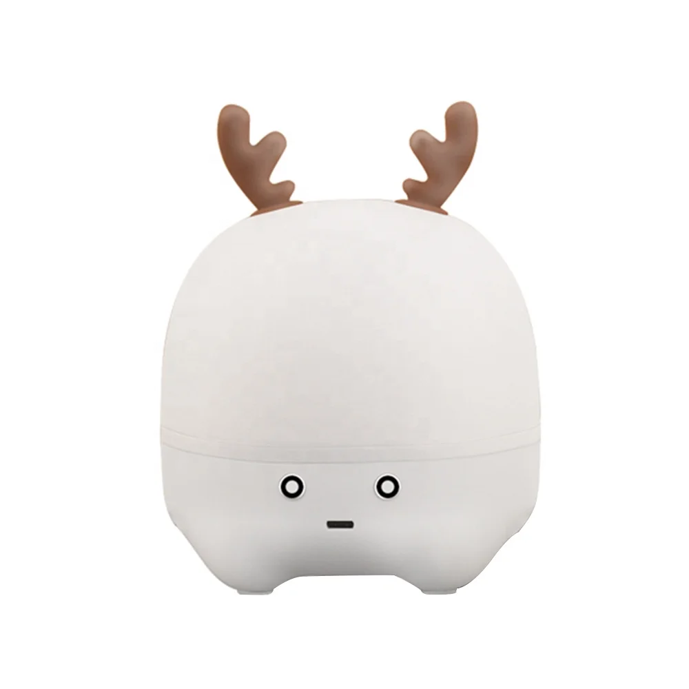 Promotional Gifts Cartoon Deer Sound Box Custom Branded LED Lamp Wireless Portable MP3 Speakers for kids