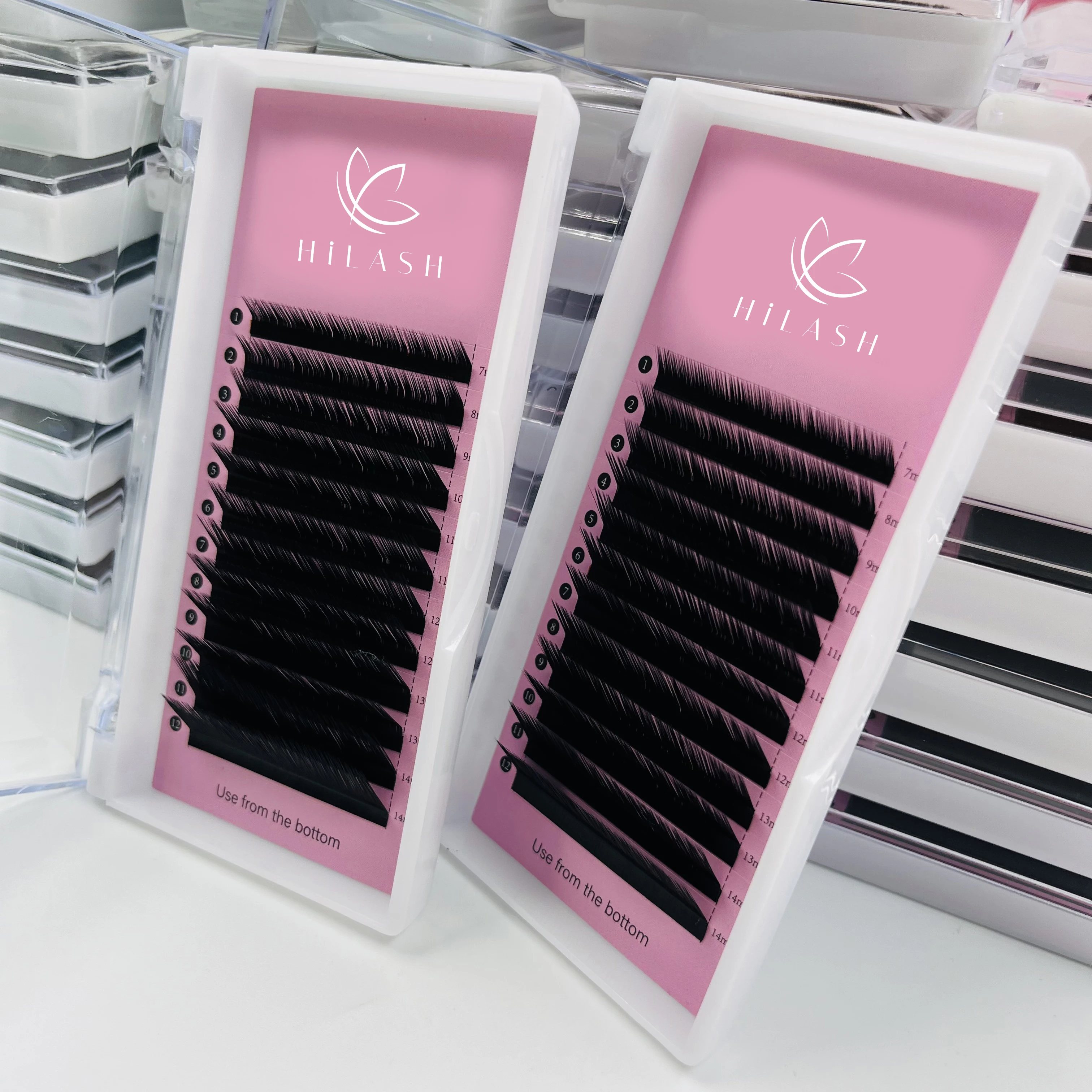 HILASH Cashmere Soft Lashes Extension 8-15 10-20 Mm Matte Mink Lash Extensions Trays 0.03 0.05 0.07mm Velvet Lash Extensions