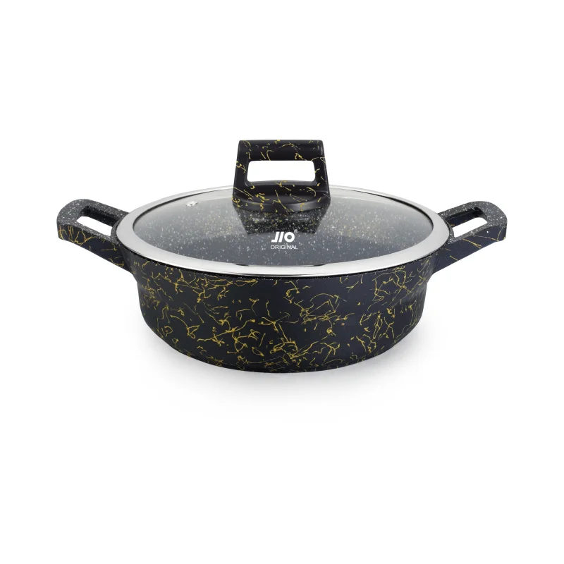 UCCLIFE kitchen wares wholesale 10PCS NON STICK GOLF  COOKWARE SET glass lid soup pot