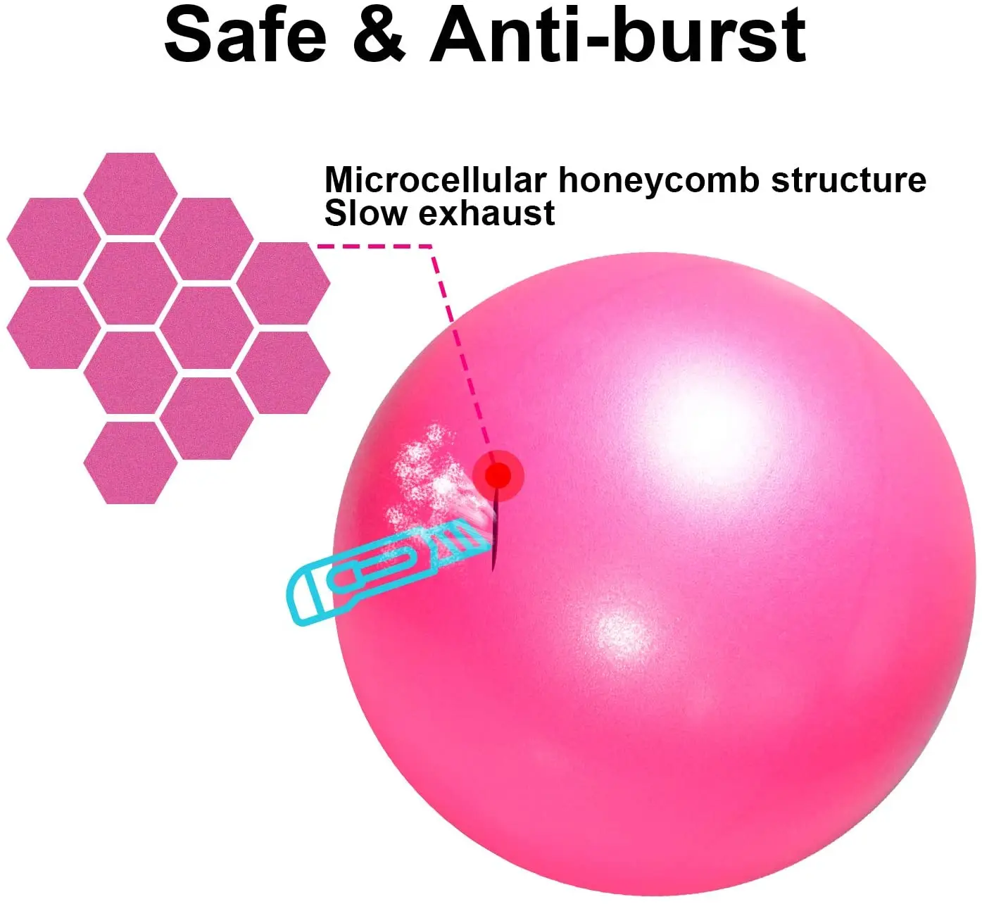 Explosion-Proof Stand 25Cm Custom Logo Small PVC Round Fitness Mini Yoga Pilates Ball