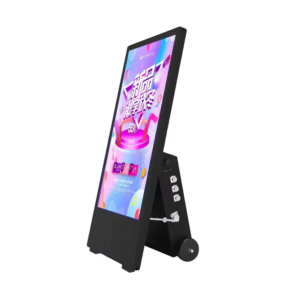 49-Inch Portable Waterproof LCD Advertising Screen Display Android TFT Digital Signage for Video Floor or Stand Installation