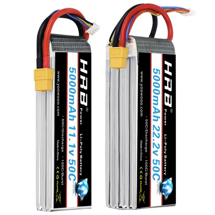 HRB 2S 3S 5S 6S 5000mAh 50C Lipo аккумулятор XT60 XT90 EC5 T-Plug для радиоуправляемого автомобиля самолета игрушки