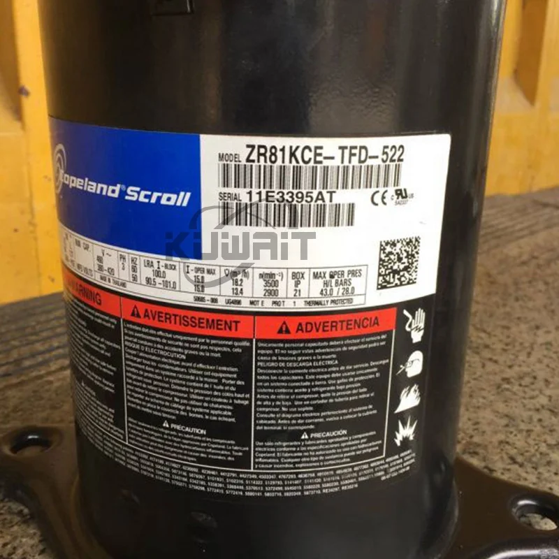 Высокое качество ZR68KC-TFD-523 ZR81KCE-TFD-522 Copeland кондиционер 7HP компрессор