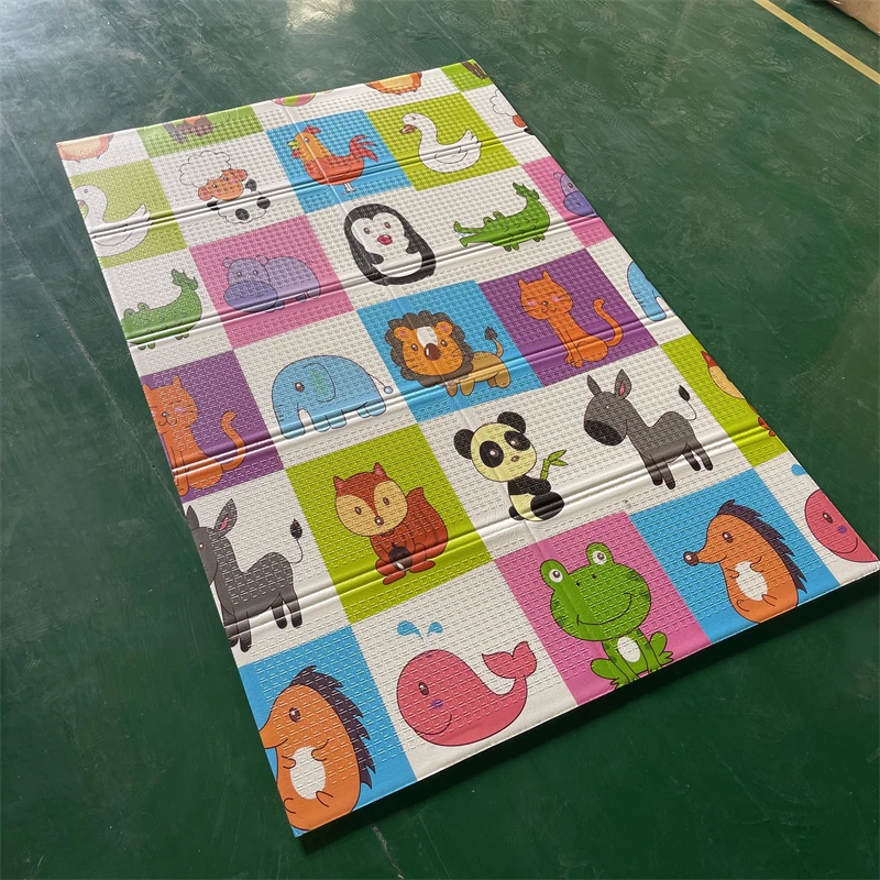 Easy Fold Play Activity Gym 120cmX180cm Xpe Foam Mat Baby With Colorful Design