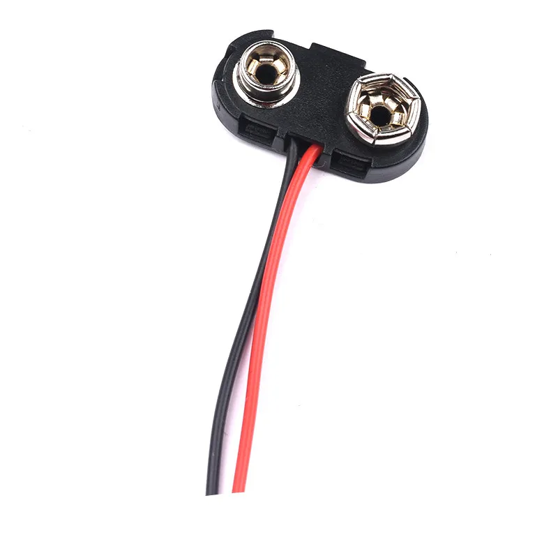T type 9v Battery Snap Connector Clip With Lead Wires 15cm Hard Plastic 9 volt Battery Snap Connector