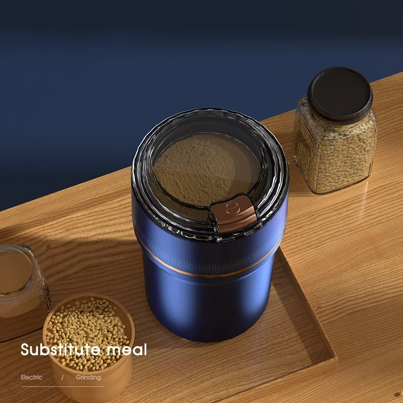 Electric Coffee Grinder for Beans Spices and More Food Grind Automatic Burr Mill with Stainless Steel Blades