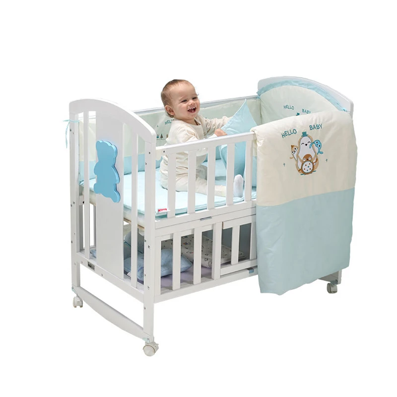 European Style Multifunction Wood Baby Sleep Nest, Wholesale Mosquito Net Wood Baby Crib/