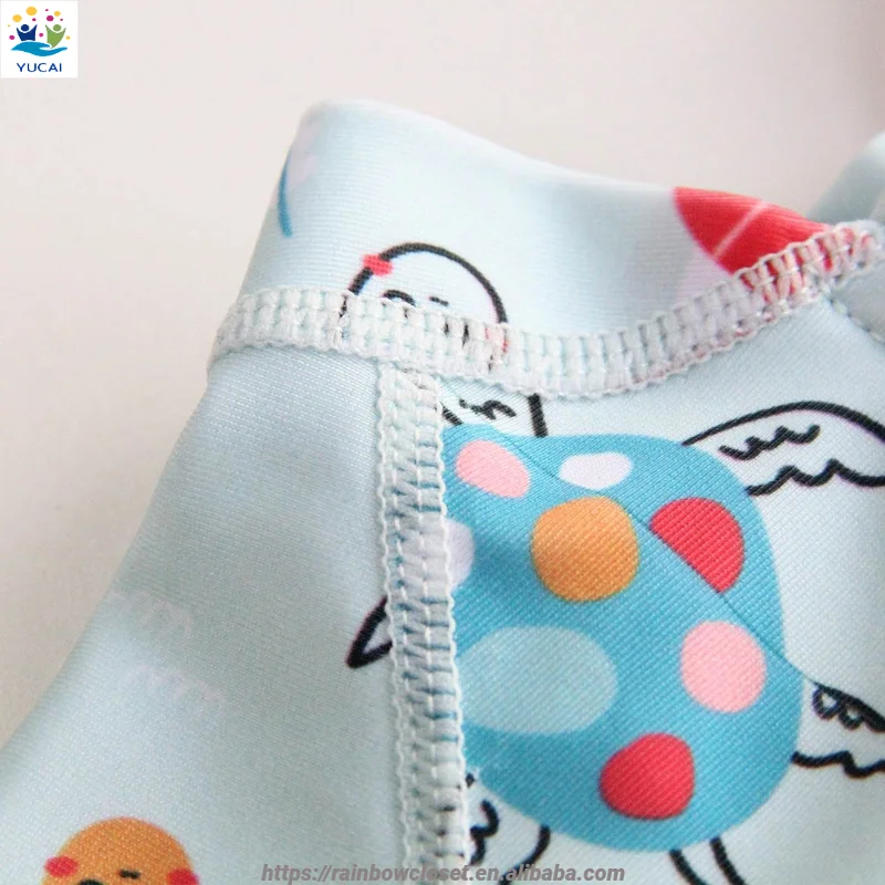 High Quality Unisex Floral Print Waterproof Swimsuit Baby Girl Swimming Pants Vintage Style Swimwear