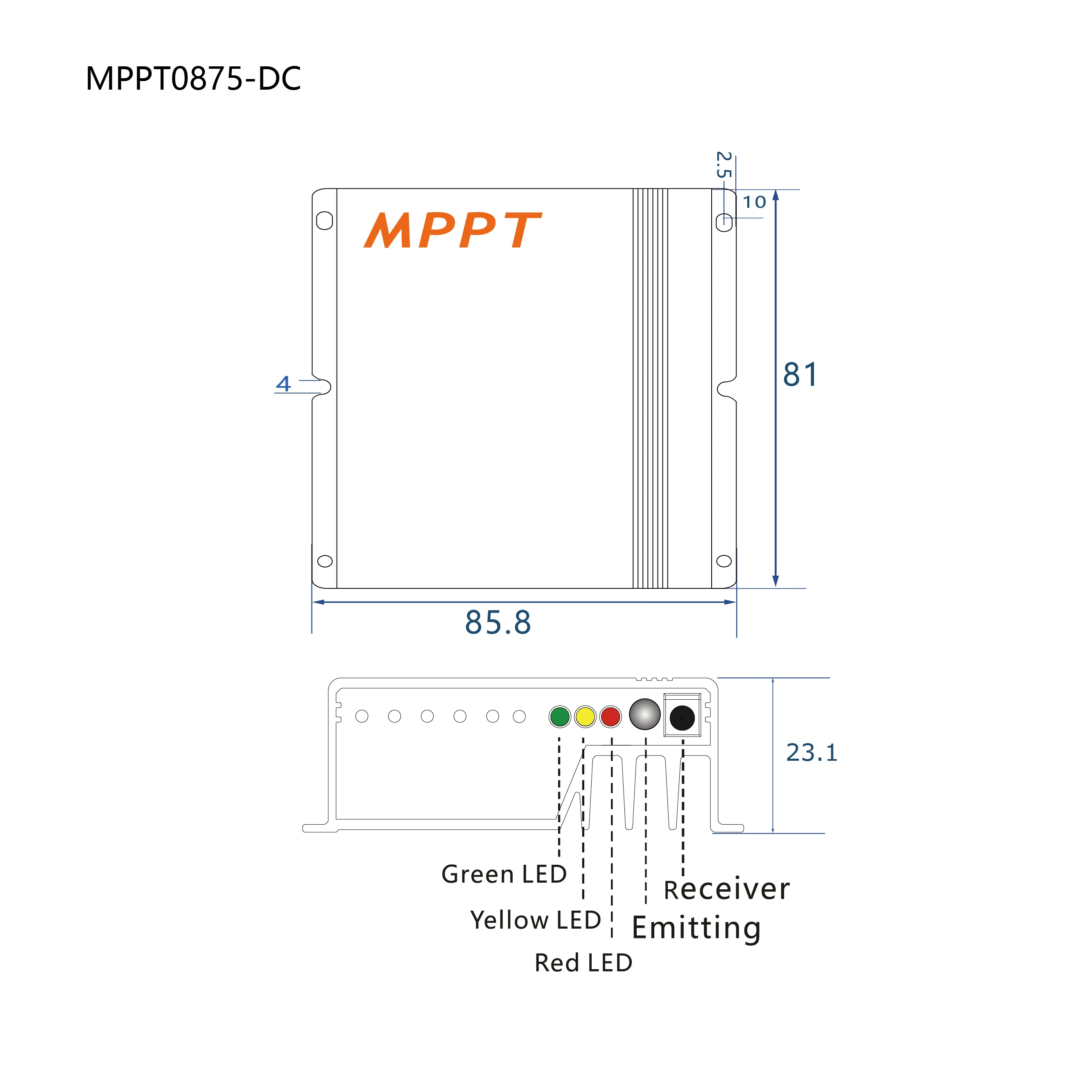 Lumaix 8A 12V  panel charger MPPT solar led street light dc controller