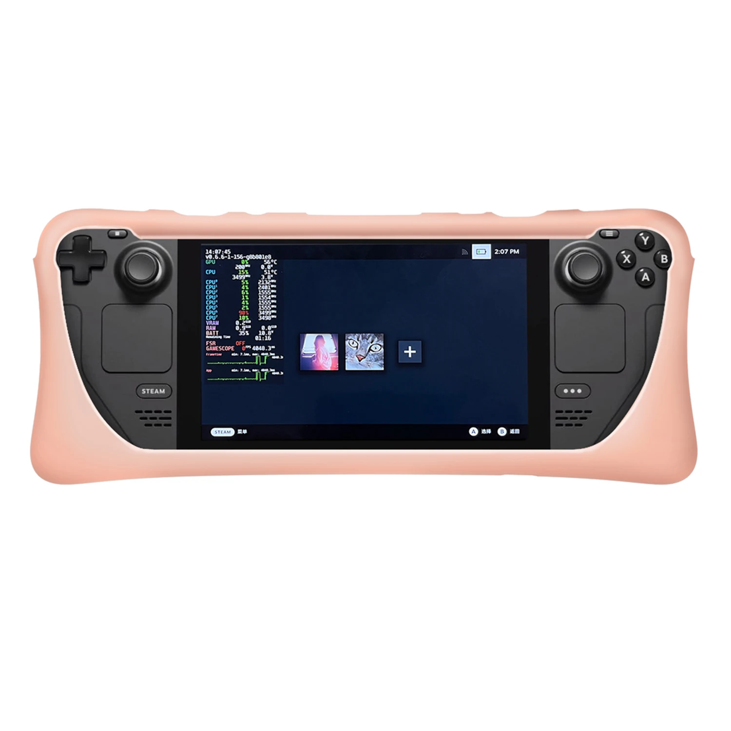 Thickened Silicone Soft Cover Protector with Full Protection Excellent Touch Pink steam Deck case Protective Case for Steam Deck