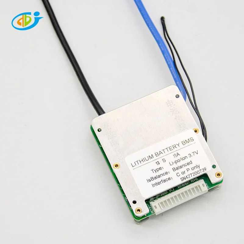  JBD BMS 13S 15A 48V bms с балансом для 3 7 V литий-ионной батареи защитная
