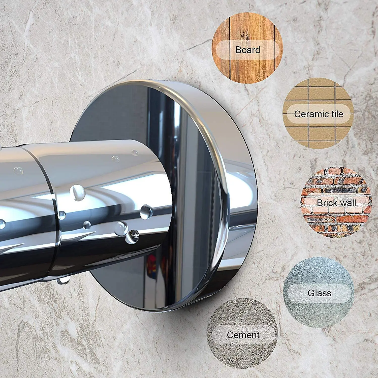 OEM Bath Curtain Rail Adjustable Stainless Steel U Shaped Curtain Rod For Bathroom Clothing Store