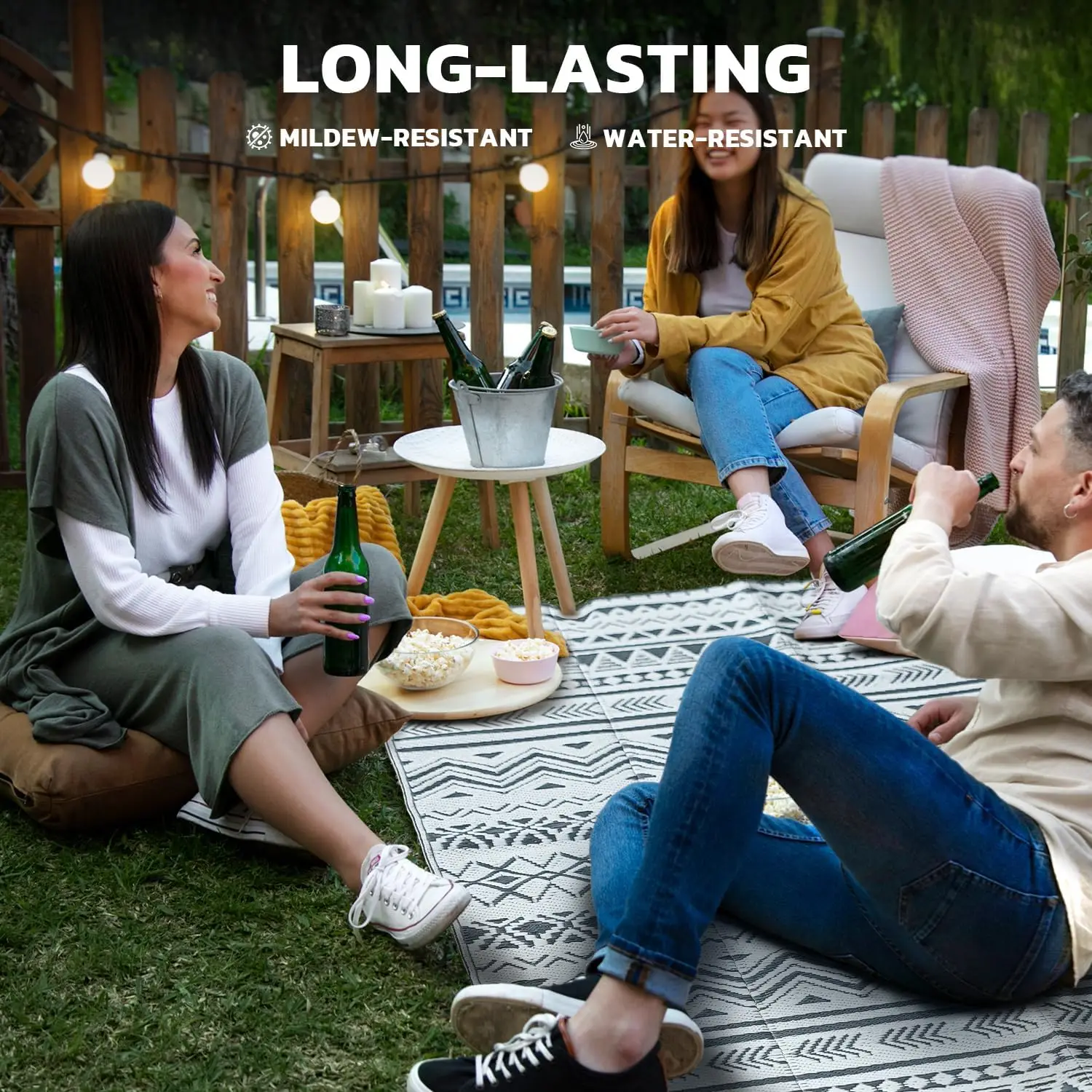 Cheap price waterproof outdoor mat recycled durable polypropylene patio rugs