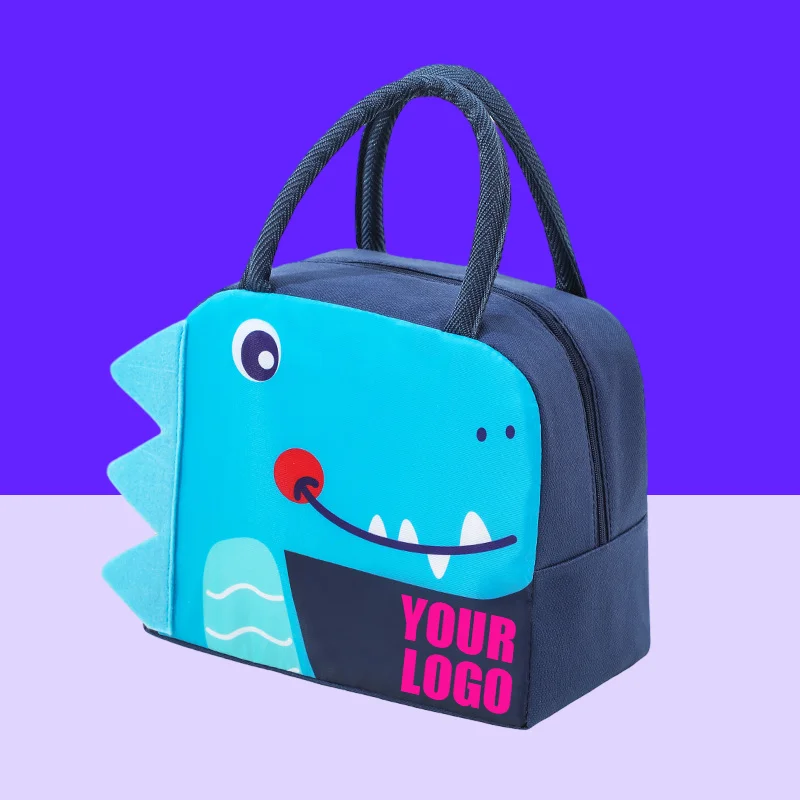 Wholesale Cartoon Cute Animal Insulated Lunch Box Tote Picnic Food Cooler Pouch Dinosaur Thermal Lunch Bag For Kids Girl Women