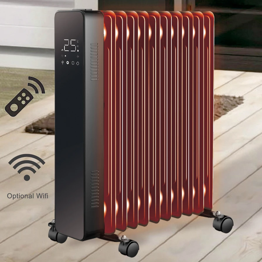 220V-240V/2500W WIFI управление приложением Электрический нагреватель комнатный Масляный Нагреватель радиатор с 13 плавниками