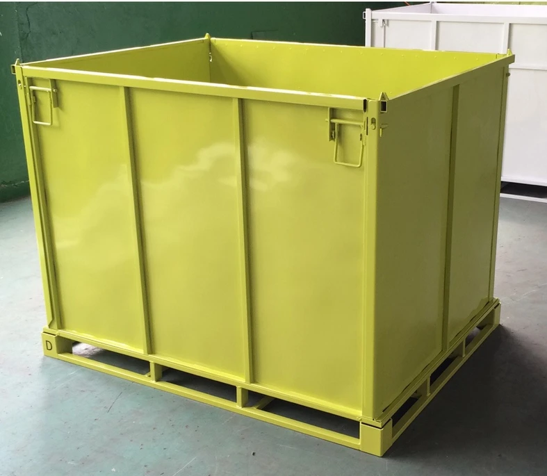 Packaging For Petrochemical Plastics Customized Foldable Metal Crate Durable Industrial  Liquid IBC Bulk Pallet Box For Chemical