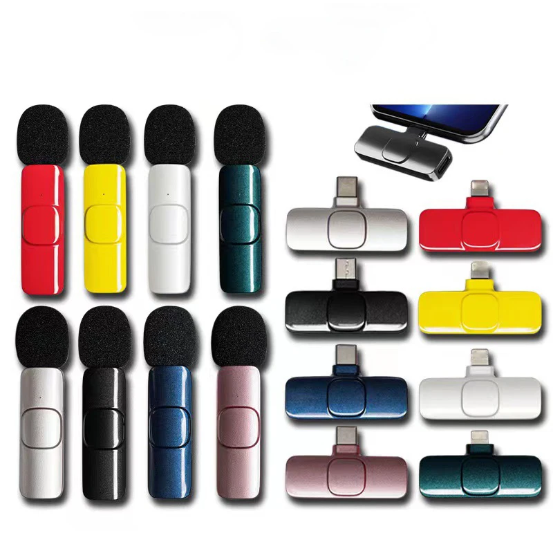 Factory Youtuber Set Portable Wireless Lavalier Microphone Latency Live Clip on Mini Video Microphone Factory Recording Mic