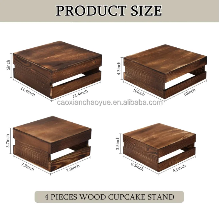 Morden Wooden Mini Candy Dessert Cupcake Stand Display With Hair Pin Legs And Storge Function